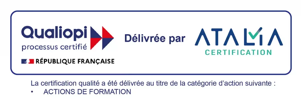 Logo Qualiopi certificat de qualite pour les actions de formation